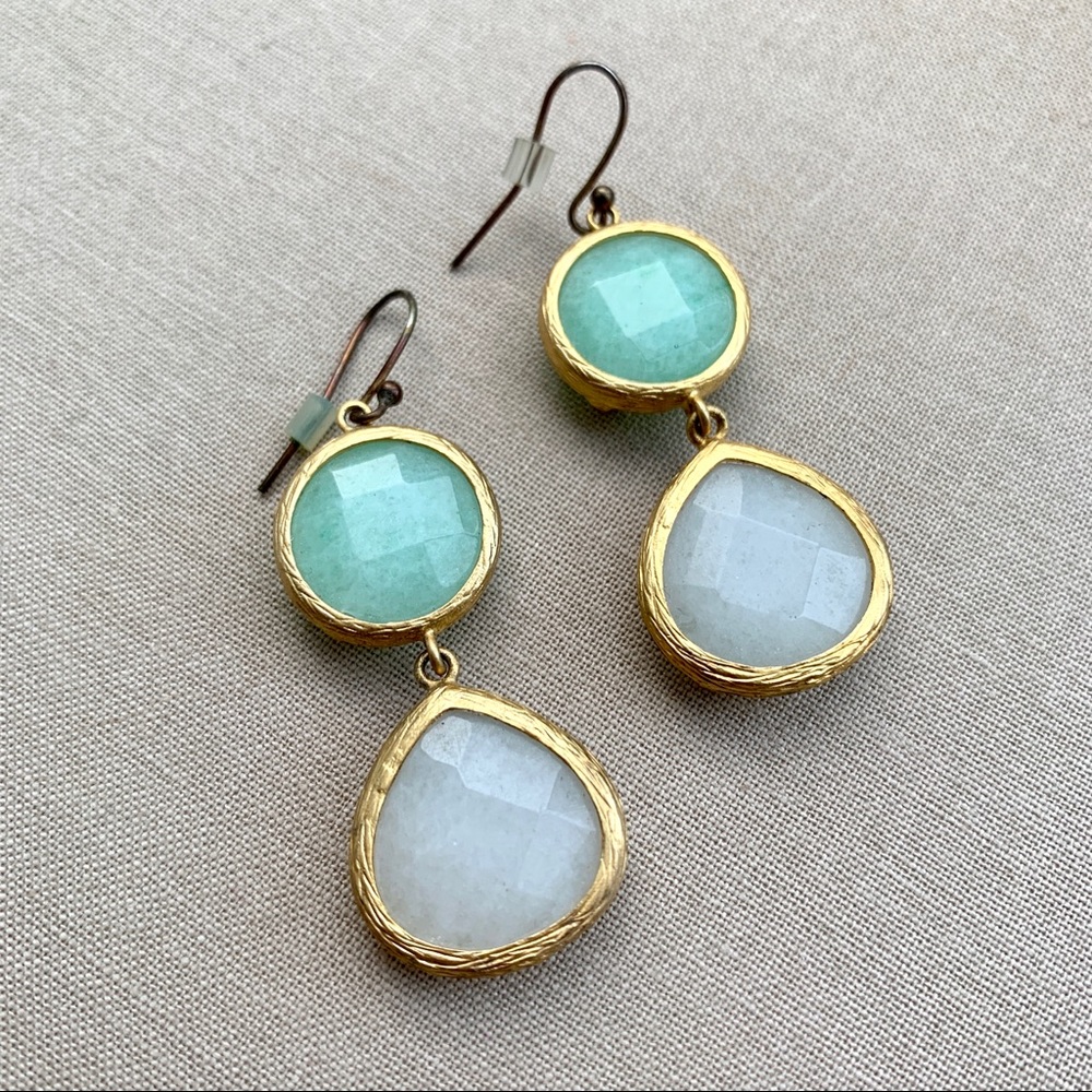 Gemstone Statement Earrings - image 1